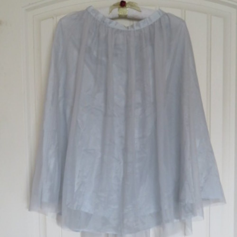 ZARA Basics Pearl Grey Tulle Skirt with Lining Small (K329)